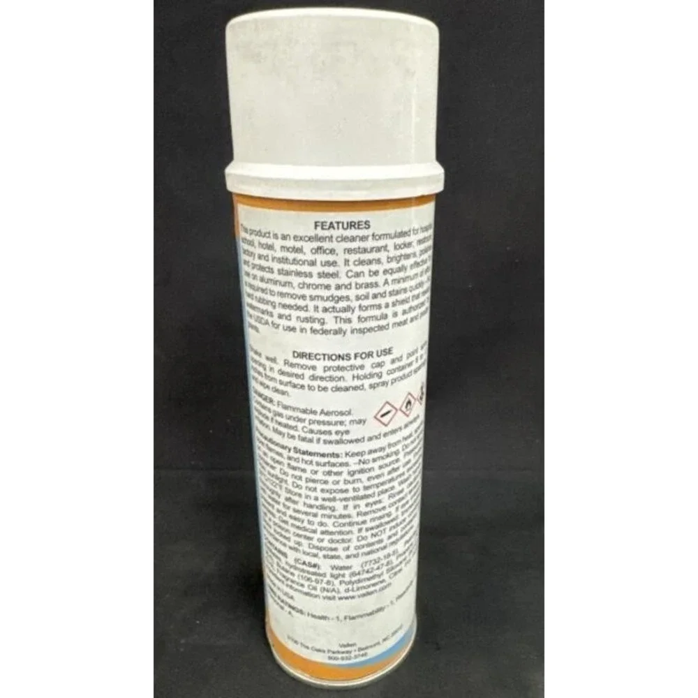 [3 Cans] VERSAPRO Stainless Steel 18 oz Spray Can Industrial Cleaner  5040-02490